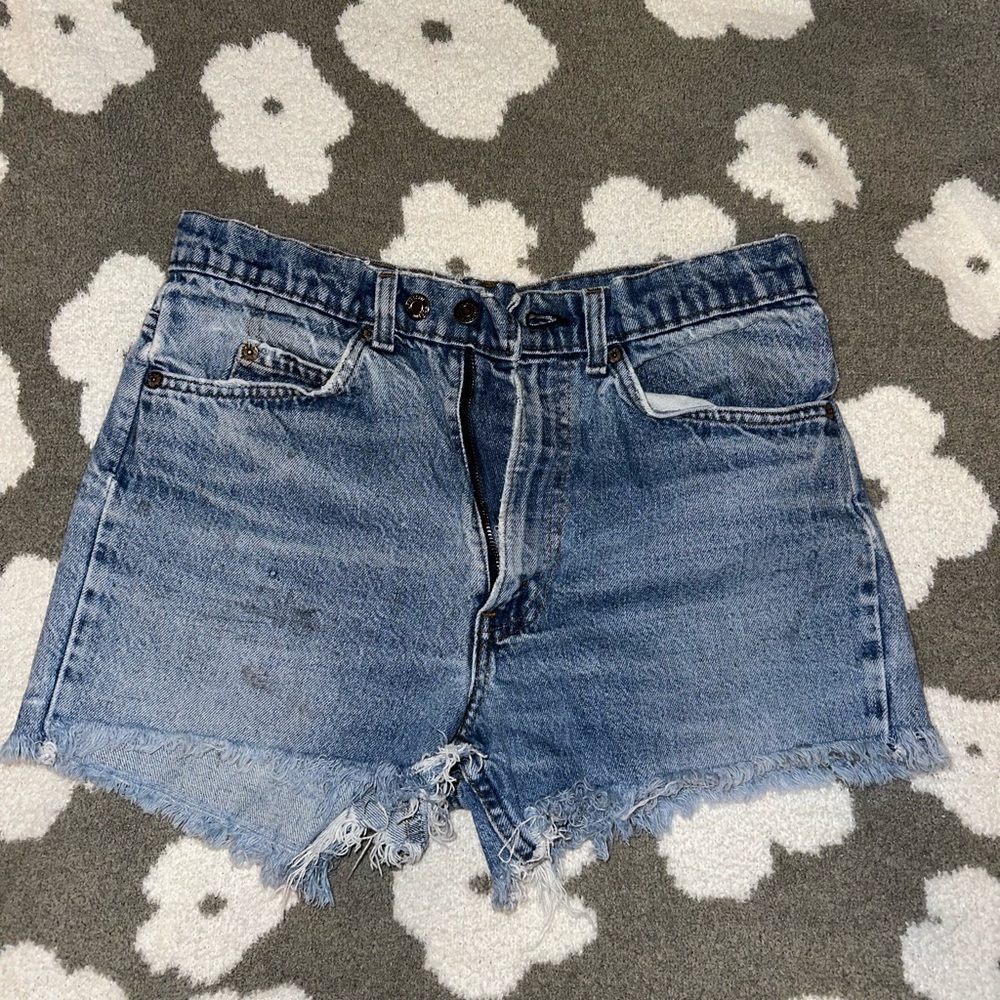 vintage orange tag levi shorts